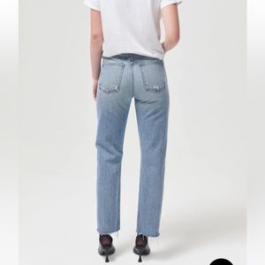 AGOLDE '90s Pinch High Waist Raw Hem Straight jeans (Ruminate)